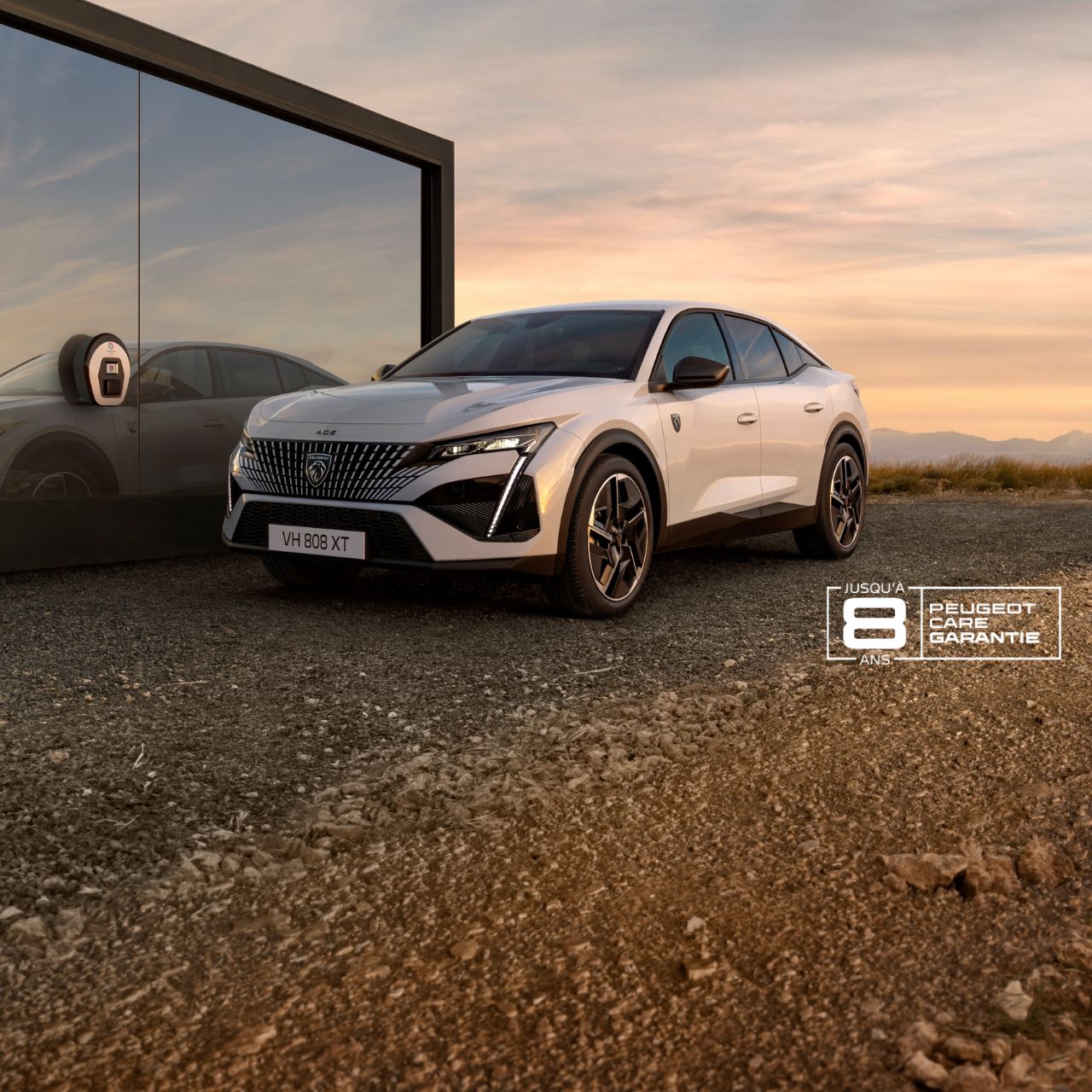 PEUGEOT E-408 all-electric front view