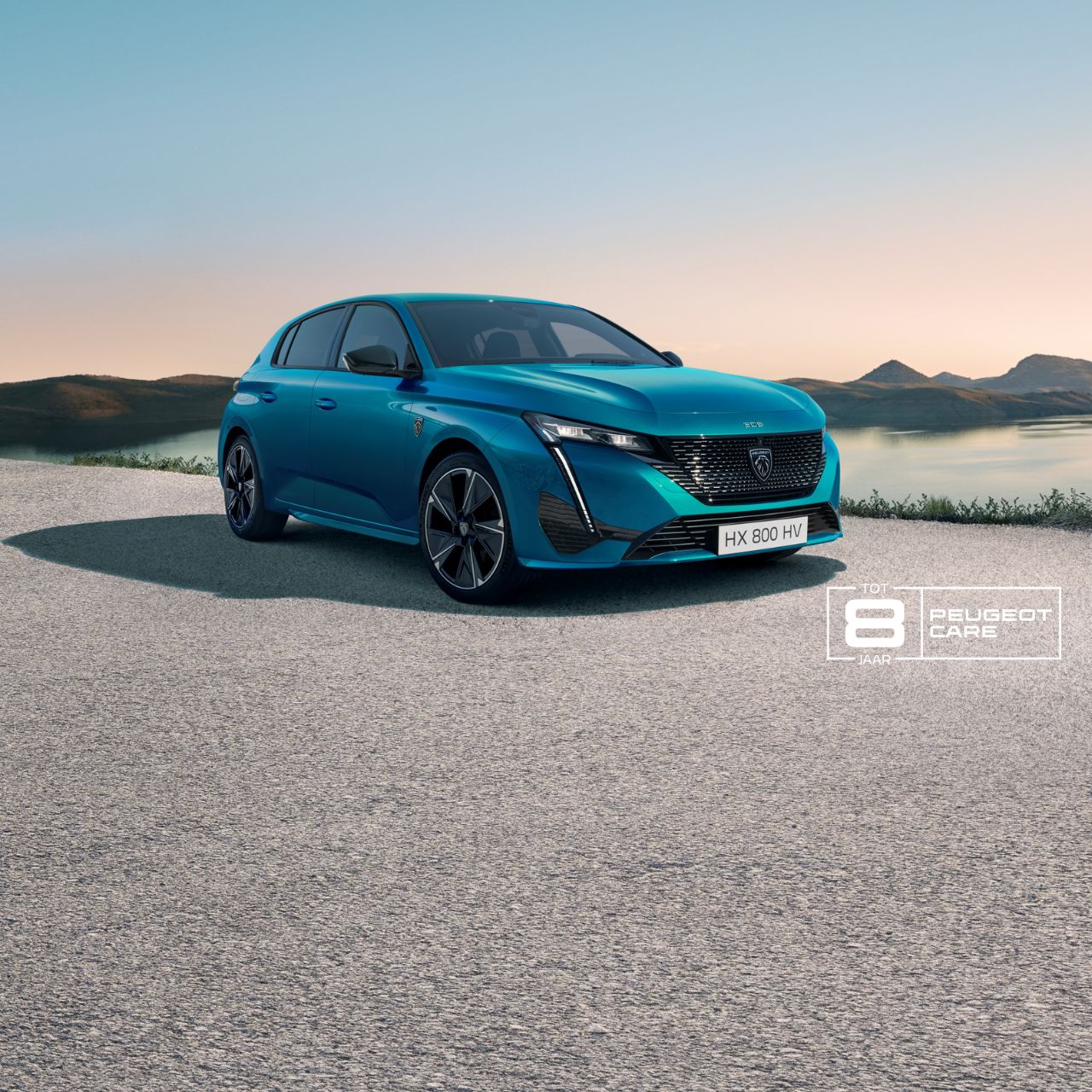 Peugeot E-308 100% elektrisch vooraanzicht