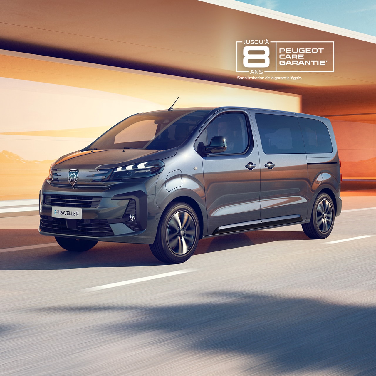 New PEUGEOT E-TRAVELLER front view
